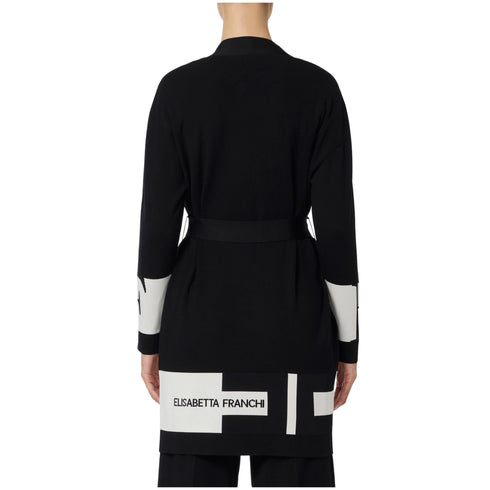 Elisabetta Franchi Cardigan Cardigan Donna lungo con cinta 40 - Francavilla Moda